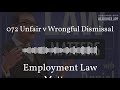 Unfair v Wrongful Dismissal