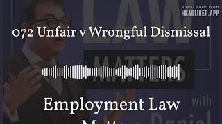 Unfair v Wrongful Dismissal