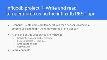 Influxdb project: 1 introduction