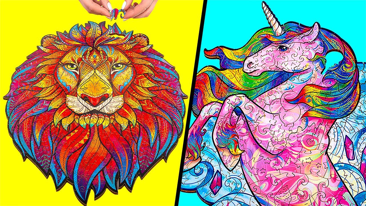 Assembling Wonderful Puzzles || Mysterious Lion And Rainbow Unicorn