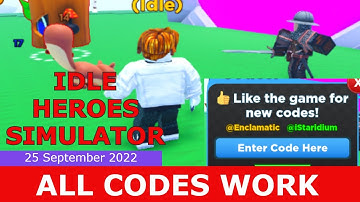 *ALL CODES WORK* Idle Heroes Simulator ROBLOX | 25 September 2022
