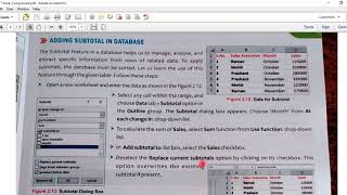 COMPUTER - CLASS - 7 , EXCEL AS DATABASE CHAP- 2( 17 TH PART) BY SANJAY SHARMA, USING SUBTOTAL