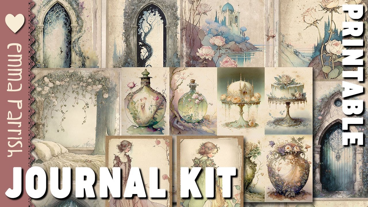 Fairytale Fantasy Printable Junk Journal Kit Walkthrough - YouTube