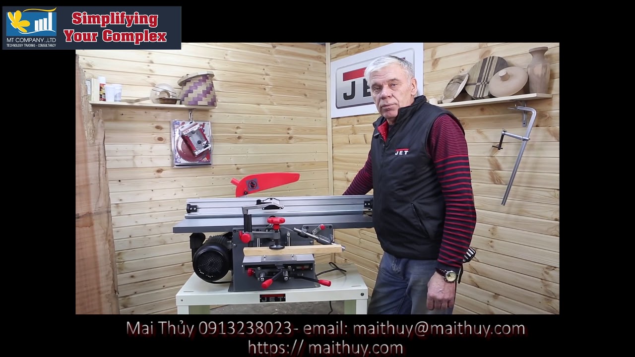 Обзор комбинированного деревообрабатывающего станка (combined woodworking machine)  JET JKM-300