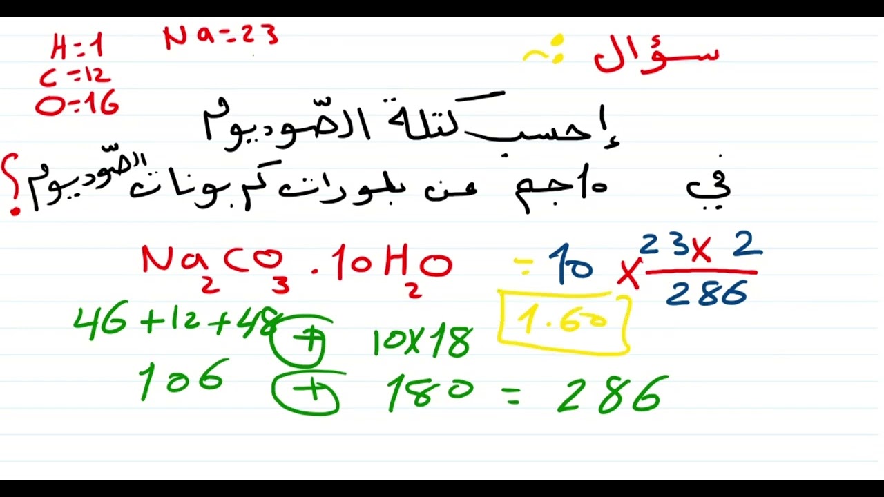 #الصف_الاول_الثانوي #الوحدة_الرابعة #الدرس_الخامس #كتلة_العنصر