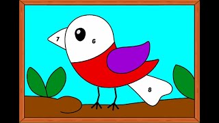 Color Games - Bird | Number Coloring | ABC Games screenshot 2