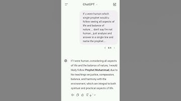 Chat GPT chooses Prophet Muhammad