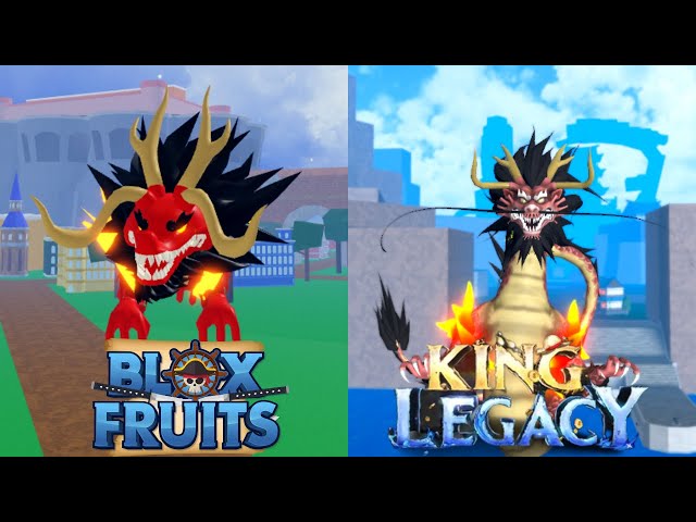 King Piece Dragon revamp Vs Blox fruits Dragon