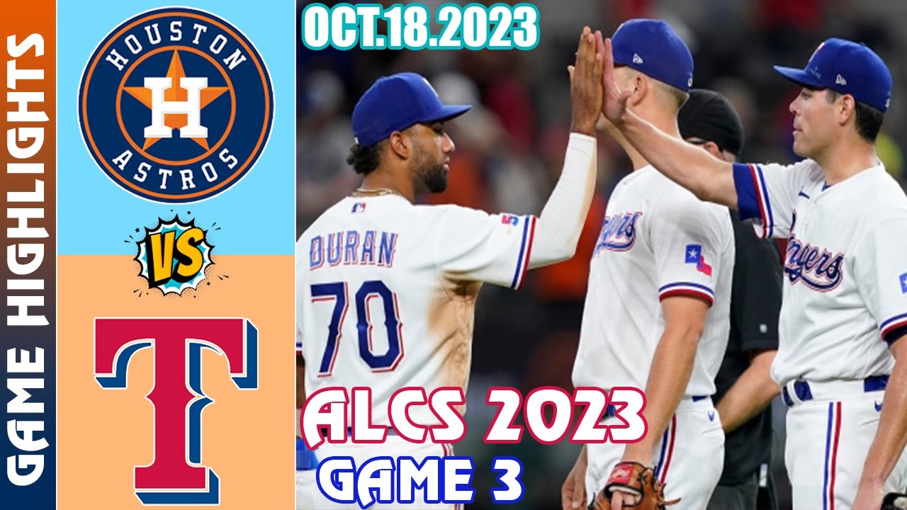 Astros vs. Rangers [ALCS] (OCT.18.23) {4+5+6th INNINGS} Game ...