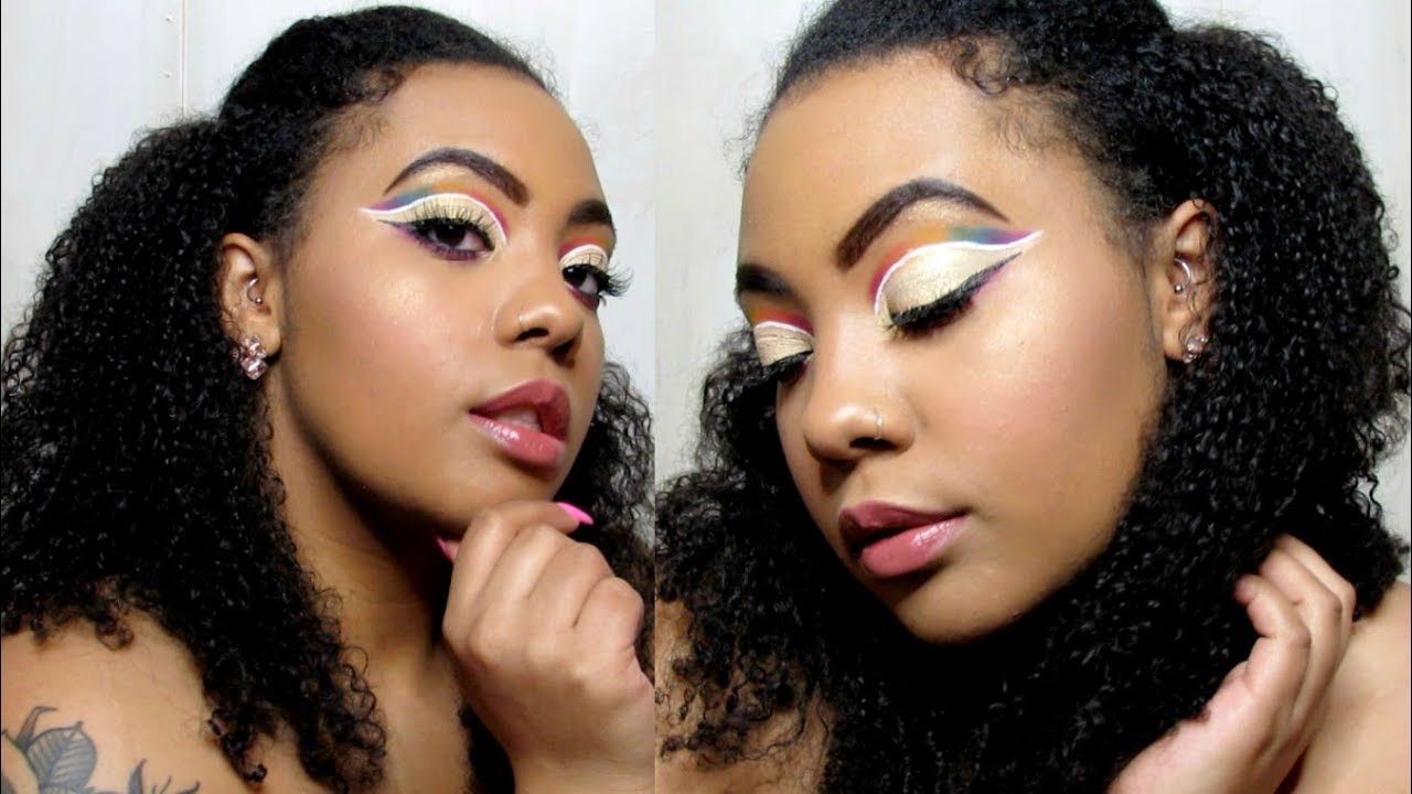 EASY RAINBOW CUT-CREASE | Spring Makeup Tutorial