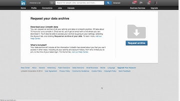 How to get a copy of your data on LinkedIn