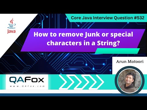 How to remove Junk or special characters in a String (Core Java Interview Question #532)