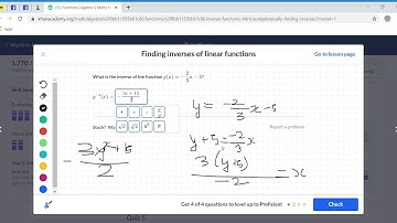 Finding inverses of linear functions (Exercise in Algebra)