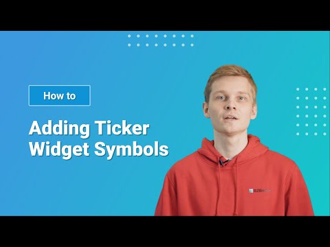 How to Add Ticker Widget Symbols into the B2Core Dashboard