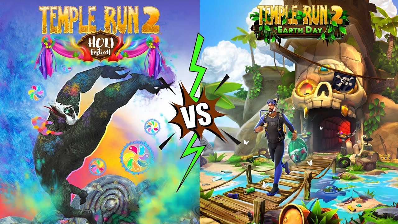 Temple Run 2 Pirate Earth Day Vs Temple Run 2 Sky Summit Vs Temple Run 2  Blazing Sands 