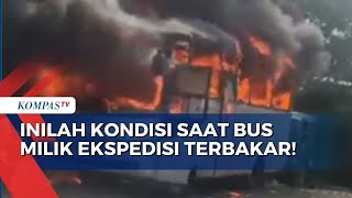Diduga Korsleting Mesin, Bus Milik Jasa Ekspedisi di Cakung Terbakar!