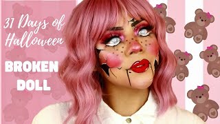 31 DAYS OF HALLOWEEN 2020 | Broken Doll Makeup Look Tutorial