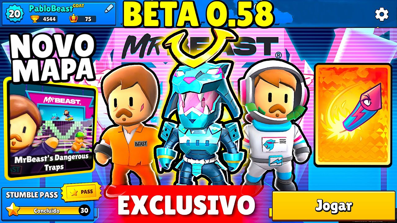 😱 Saiuu Nova Beta 0.58 Stumble Guys + MrBeast 🔥 ‹SEDNEM21› 