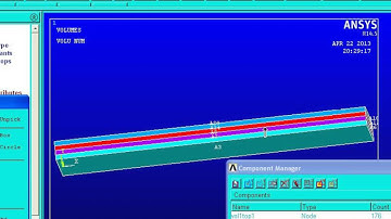 Delamination of 4 layered beam - bonded contact method Part 2/4