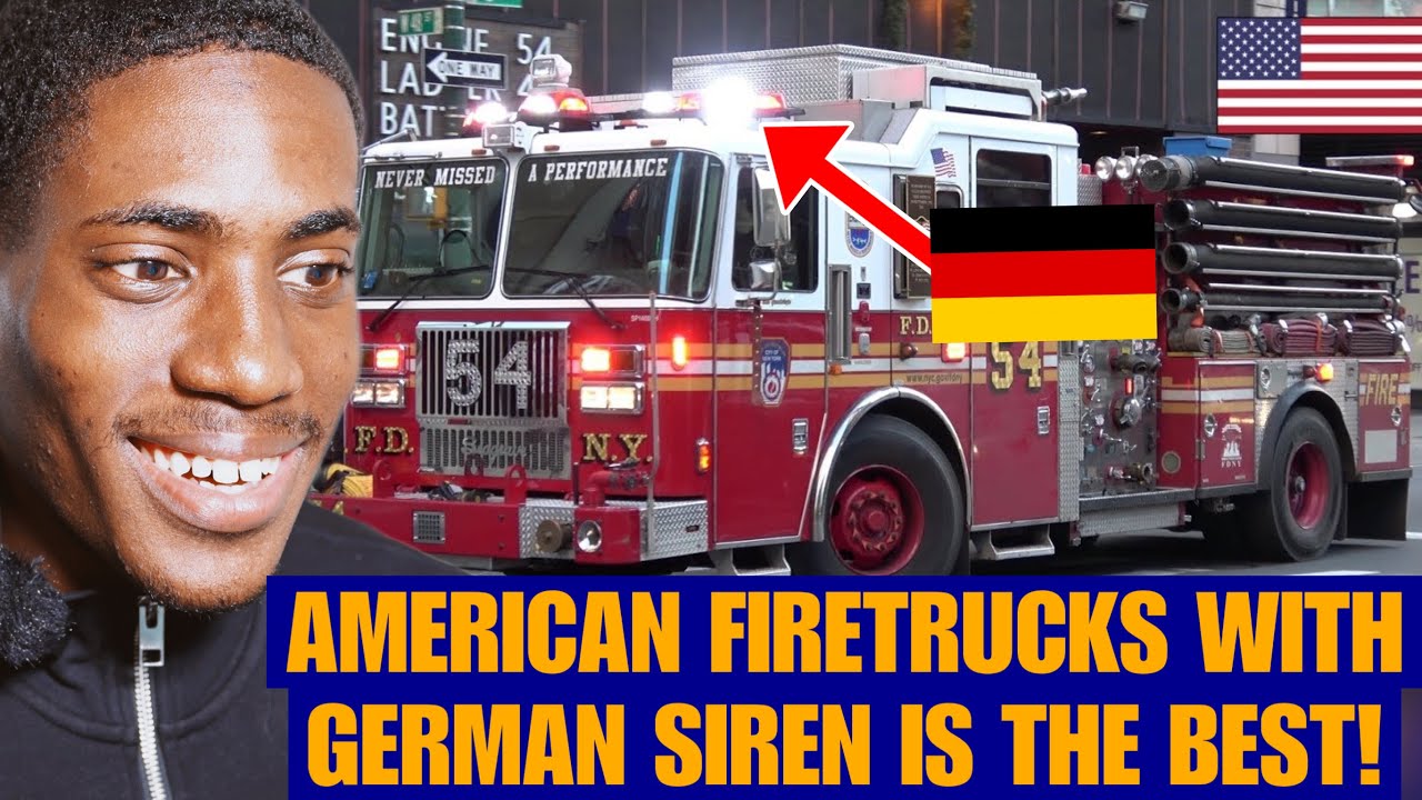 American Reacts German sirens on American Firetrucks?!