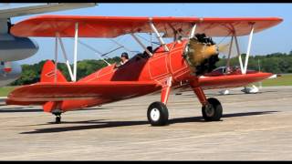 Boeing-Stearman  Continental engine startup