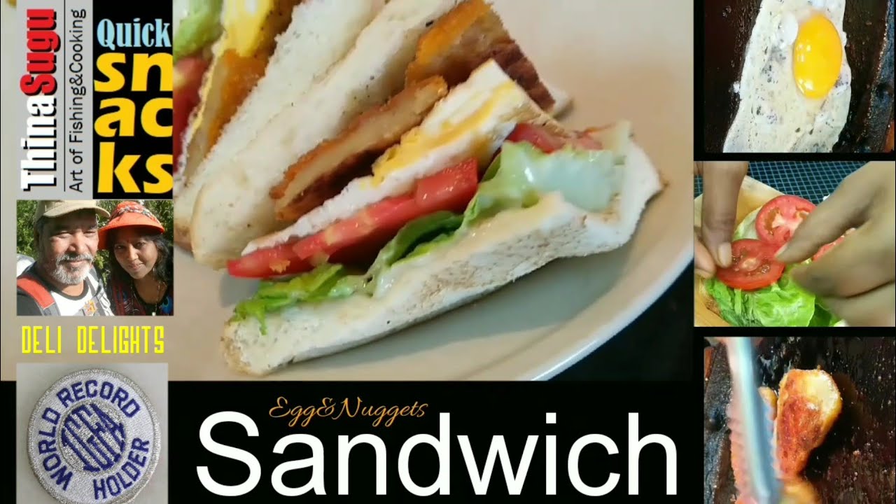 Quick Snacks EGG AND CHICKEN NUGGET SANDWICH Deli Style YouTube