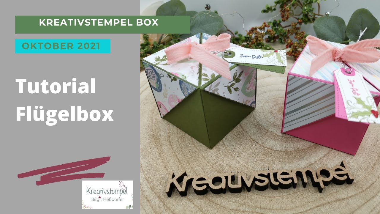 Tutorial Flügelbox schöne Geschenkverpackung für Weihnachten 