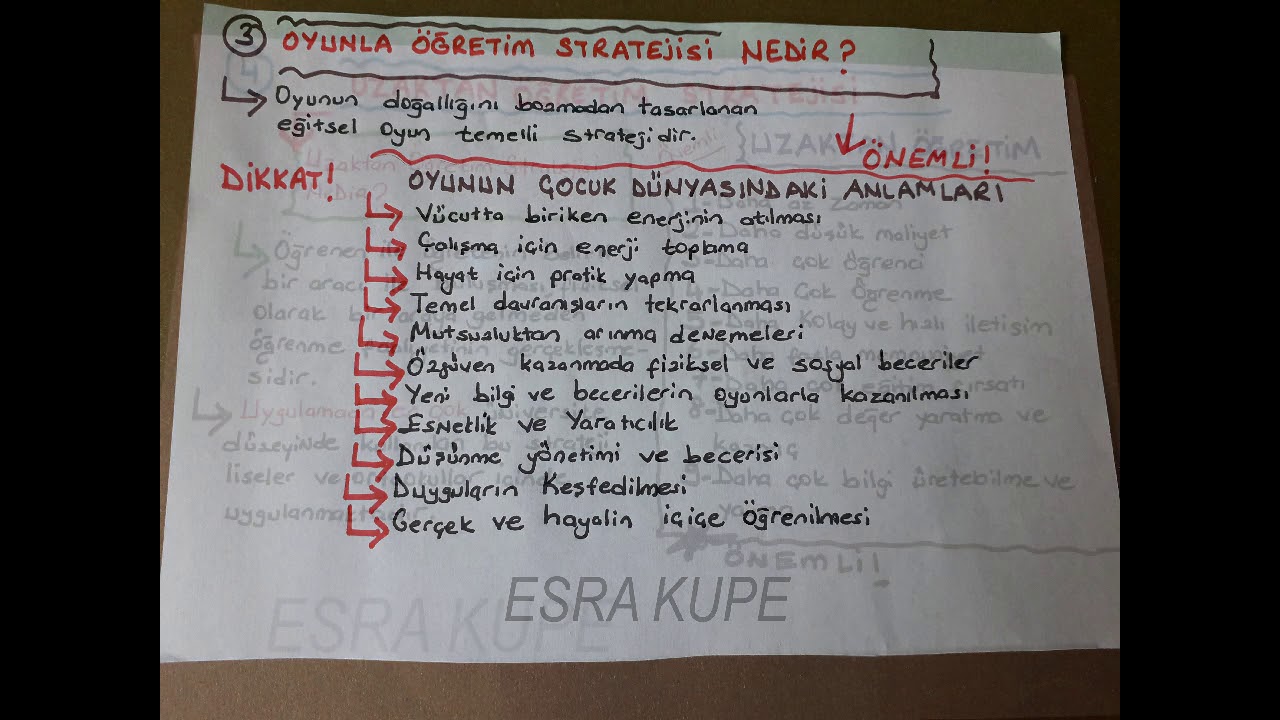 ATA-AÖF ÖĞRENME VE ÖĞRETME TEKNİKLERİ 8.ÜNİTE #EN KISA NOTLAR