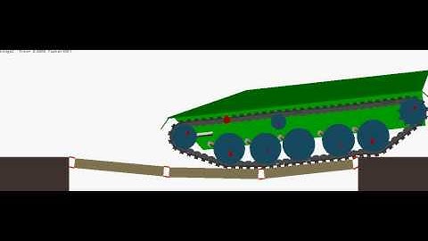 Adams Tracked Vehicle Toolkit - Tank on bridge