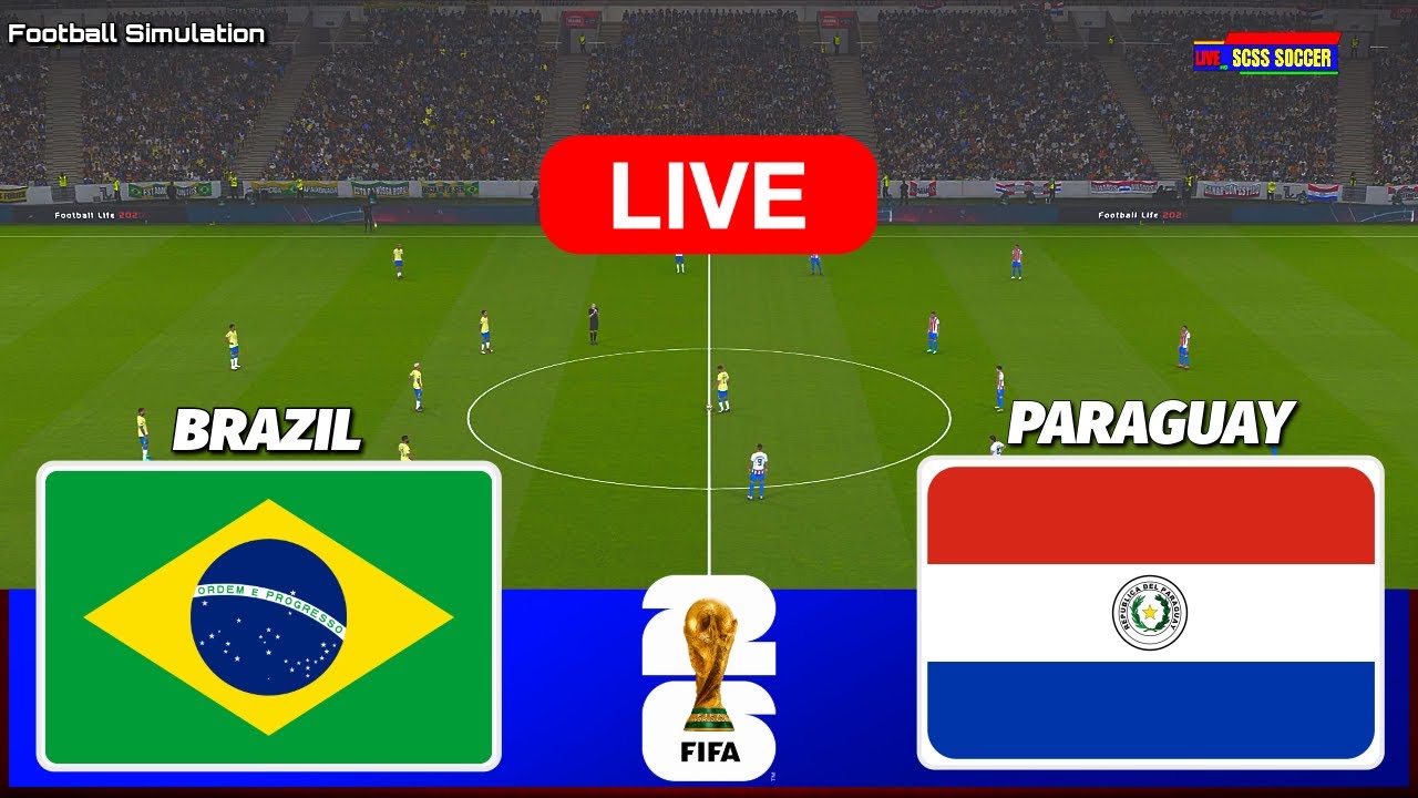 🔴LIVE || Brazil vs Paraguay - FIFA World Cup 2026 Qualifiers || Full