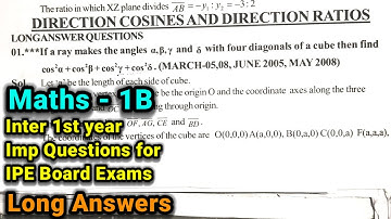 Inter 1st year | Maths-1B | 6.DC