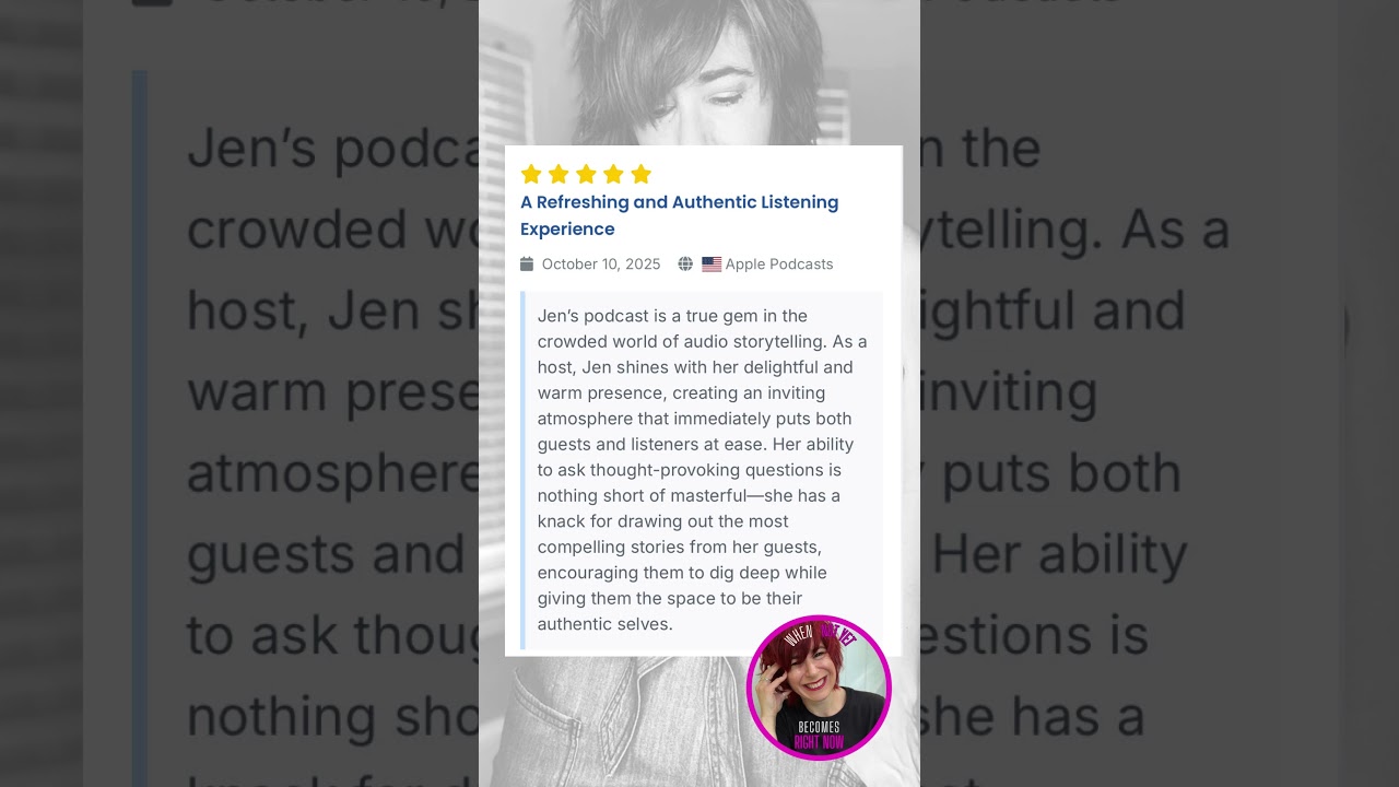 Such a lovely review 🥰 if I’ve helped one person to feel less alone, then I’ve done my job #podcast