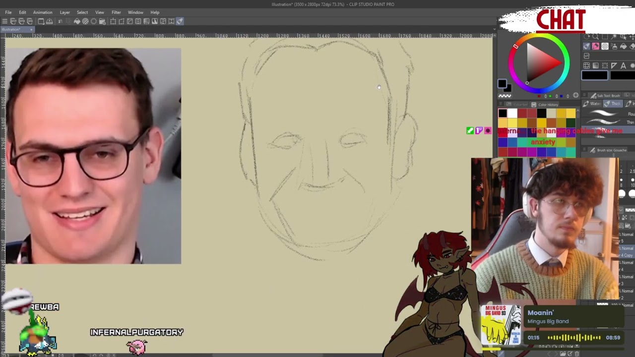 [STREAMER FANART] Drawing comfort streamers // @lanky_b_ttv Edition!! // !discord !youtube !vods