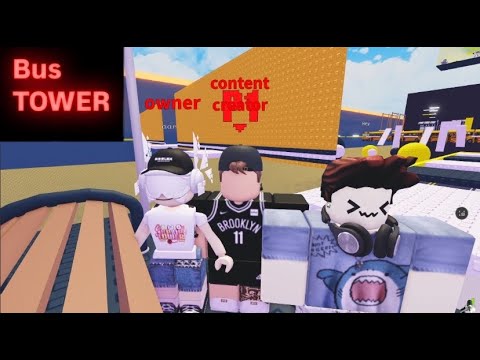 AKU MENAMATKAN BUS TOWER BERSAMA CECEP TIKTOK DAN ADMIN REY - BUS TOWER ROBLOX