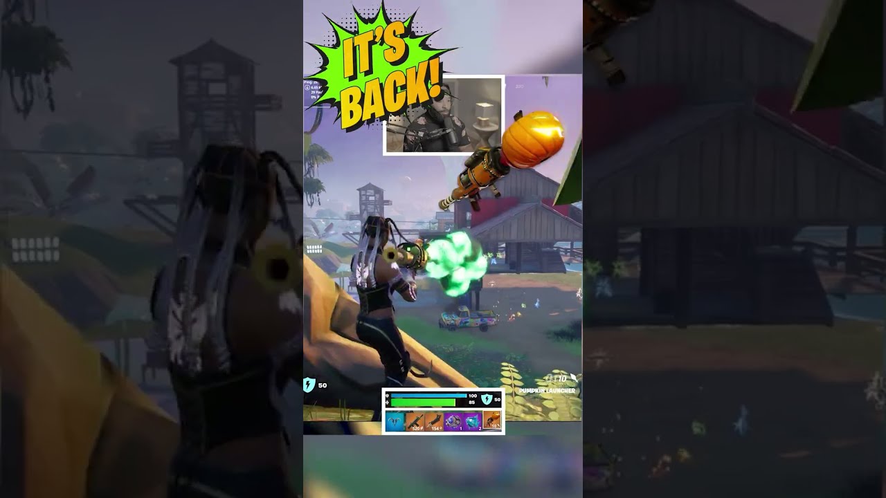 My Pumpkin Rocket Launcher Is Back! #fortnite #fortniteclips #fortnitemares