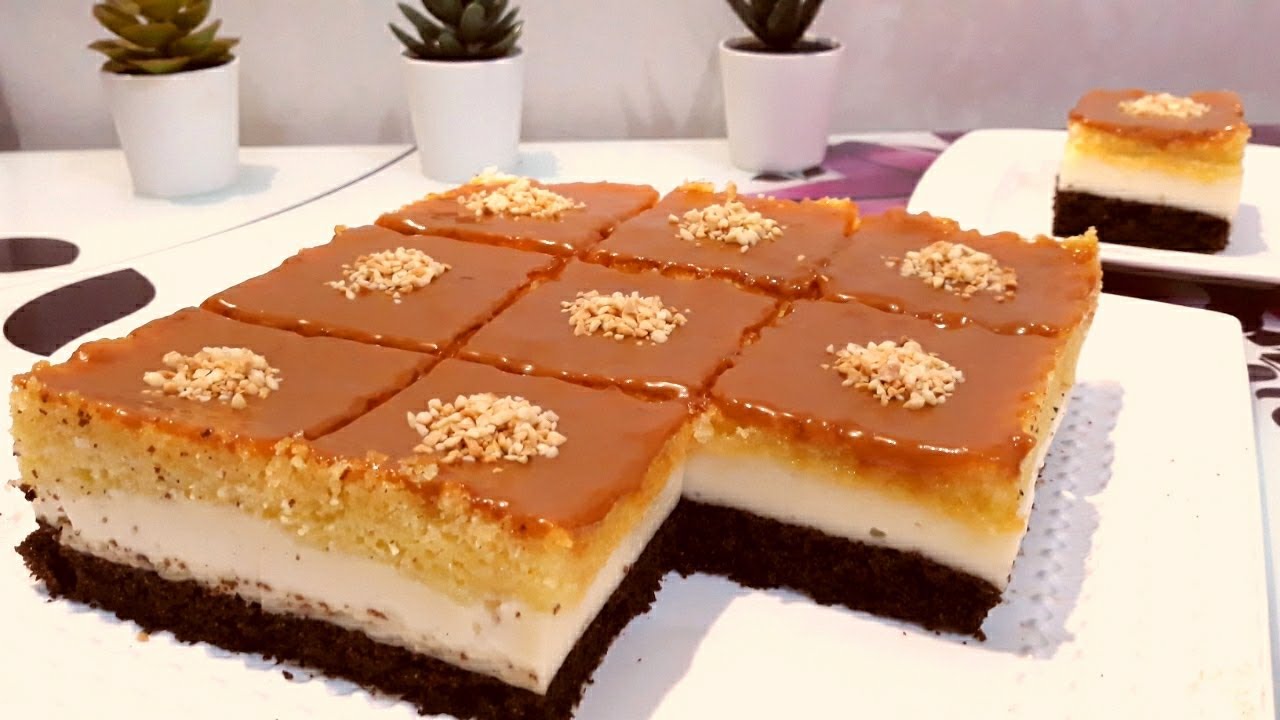 بسبوسة الطبقات خطيرة ومغايرة بمكونات بسيطة ستحضري أروع وألذ بسبوسة في العالم بدون مبالغة  bassbousa