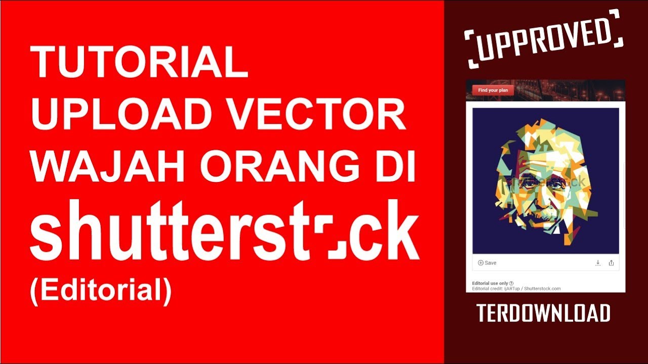 Step by step upload vector wajah orang di SHUTTERSTOCK (Editorial), Upproved!!!