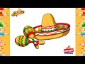 How to Draw Cinco de Mayo Celebration | Sombrero and Maracas