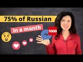 75% of RUSSIAN in a MONTH