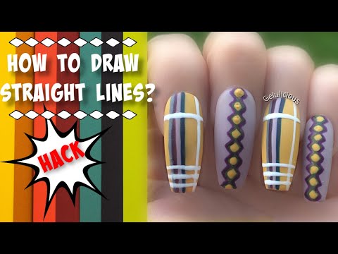 How To Draw Straight Lines - Nail Hack | Using Kiki London NEW Autumn Collection