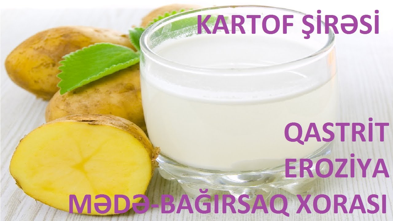 Kartof Şirəsi Qastrit, Eroziya, Mədə-Bağırsaq Xorası Zamanı