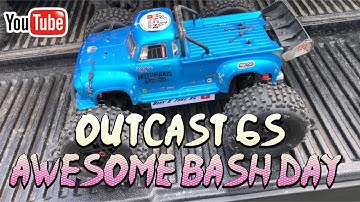 ARRMA OUTCAST 6S. KILLER BASH DAY. THIS TRUCK IS AWESOME!!