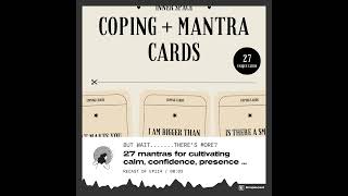 Free Template:  27 Mantra Affirmation Cards for Cultivating Calm, Presence & Peace (Make Your Own)