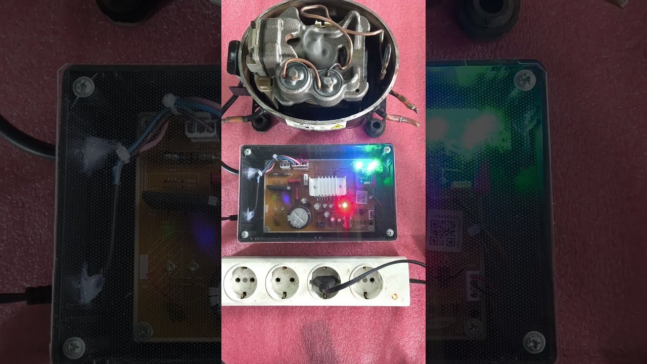 alat tes compresor inverter universal dengan modul inverter Samsung.