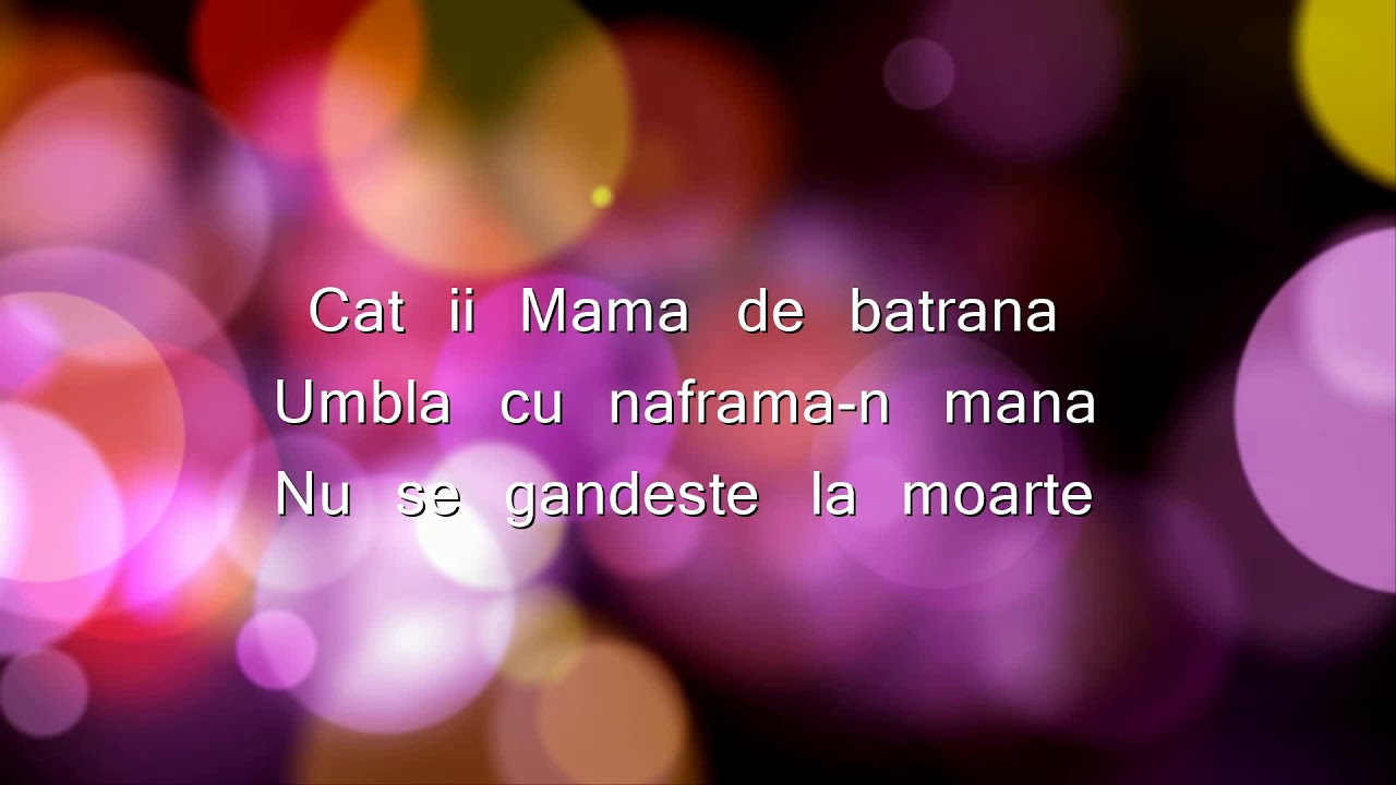 Am cea mai frumoasa mama KARAOKE