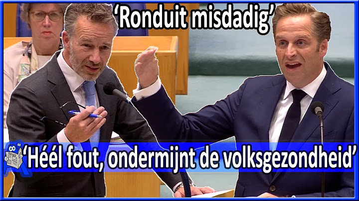 Wybren v Haga 'Waarom op de A-lijst?' v Hugo de Jonge - Debat Tweede Kamer Coronavirus