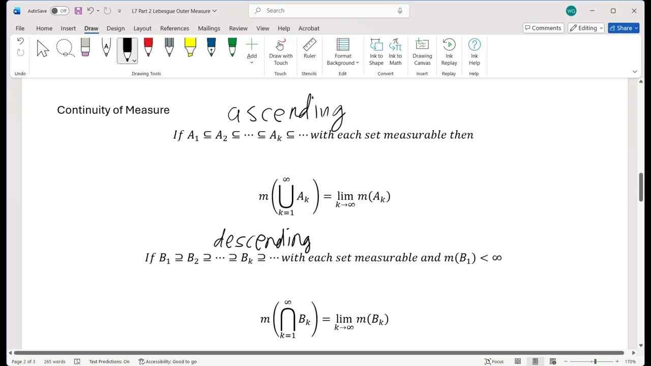 MAT422 751 L7 Part 2 Lebesgue Measure