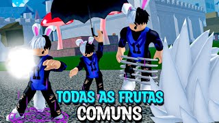 Peguei TODAS AS FRUTAS COMUNS DO BLOX FRUITS no 3 sea. Roblox. 