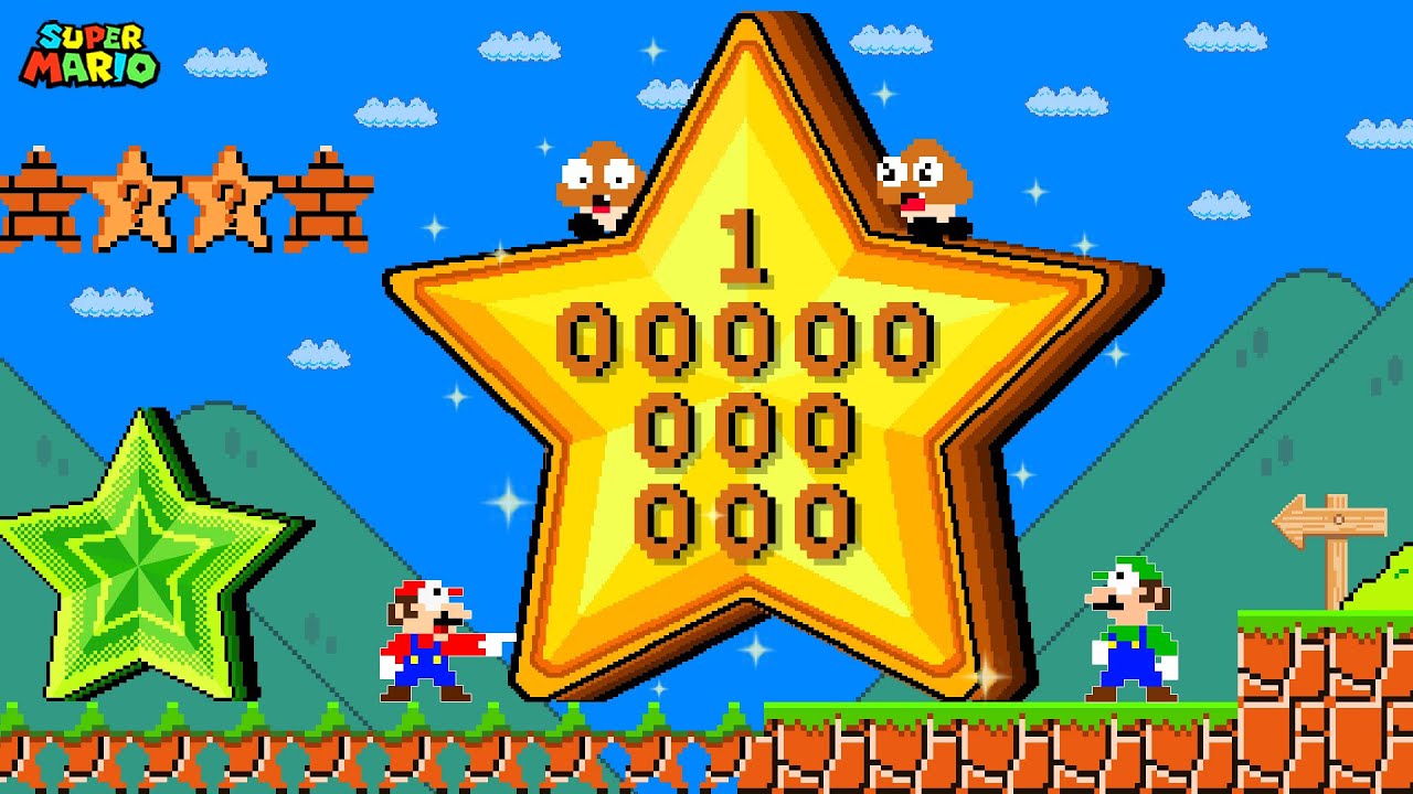 When Everything Mario Touches Turns into a STAR in Super Mario Bros
