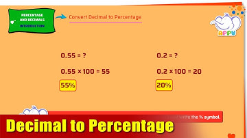 G5 - Module 18 - Introduction 2 - Decimal to Percentage | Appu Series | Grade 5 Math Learning